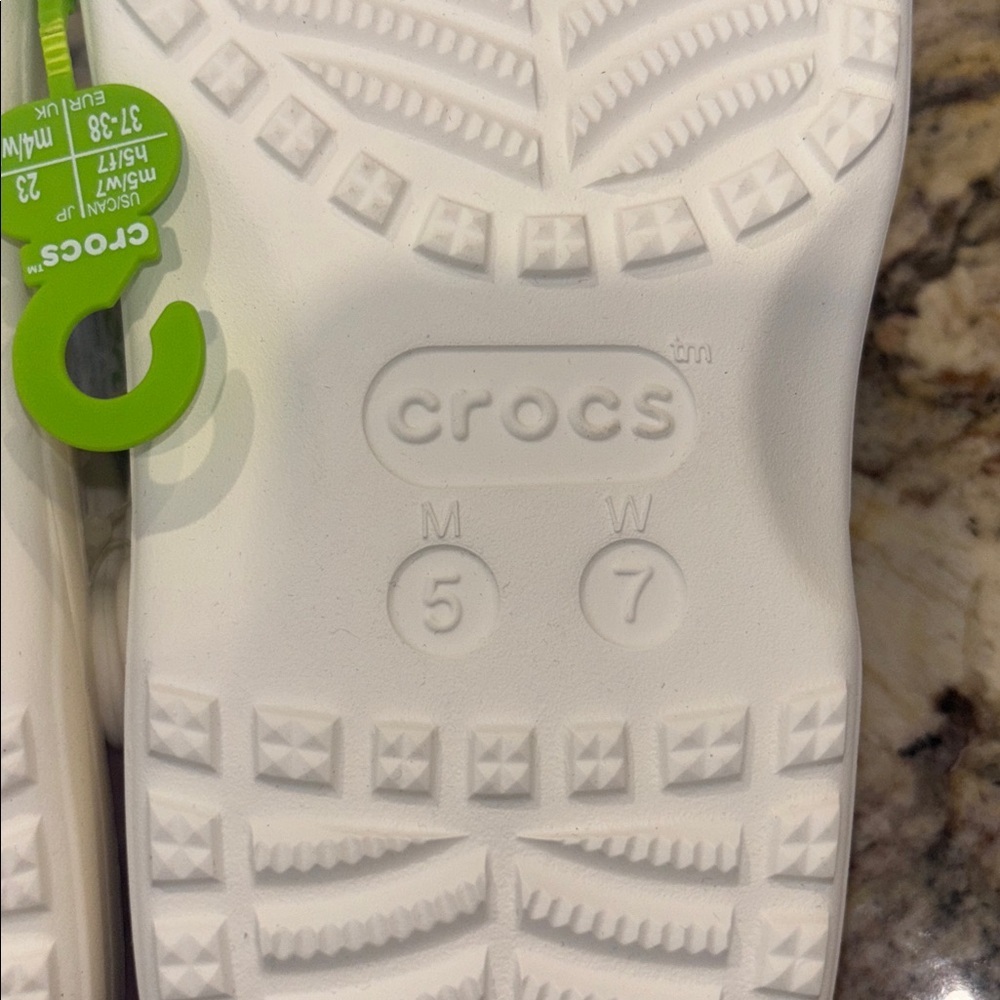 CROCS White Clogs with Floral Cutouts - Picture 7 of 8